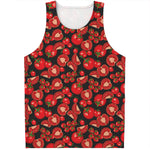 Red Ripe Tomatoes Pattern Print Men's Tank Top