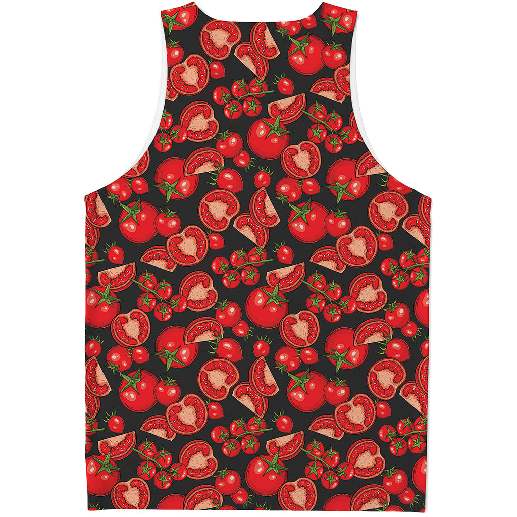 Red Ripe Tomatoes Pattern Print Men's Tank Top