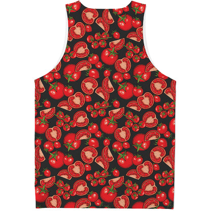 Red Ripe Tomatoes Pattern Print Men's Tank Top