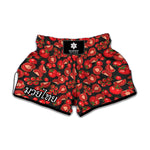 Red Ripe Tomatoes Pattern Print Muay Thai Boxing Shorts