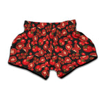 Red Ripe Tomatoes Pattern Print Muay Thai Boxing Shorts