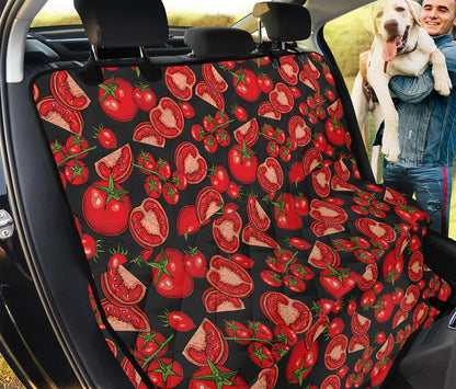 Red Ripe Tomatoes Pattern Print Pet Car Back Seat Cover