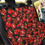 Red Ripe Tomatoes Pattern Print Pet Car Back Seat Cover