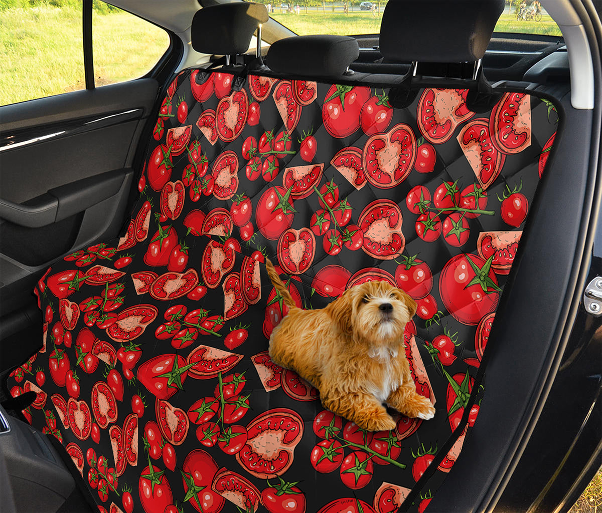 Red Ripe Tomatoes Pattern Print Pet Car Back Seat Cover