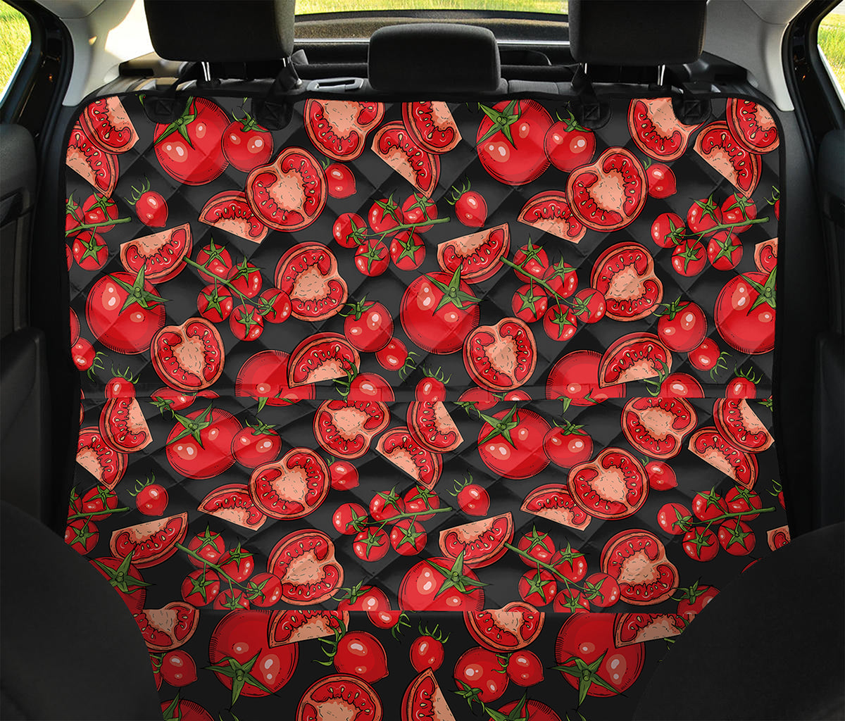 Red Ripe Tomatoes Pattern Print Pet Car Back Seat Cover
