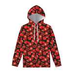 Red Ripe Tomatoes Pattern Print Pullover Hoodie