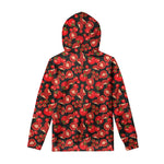 Red Ripe Tomatoes Pattern Print Pullover Hoodie
