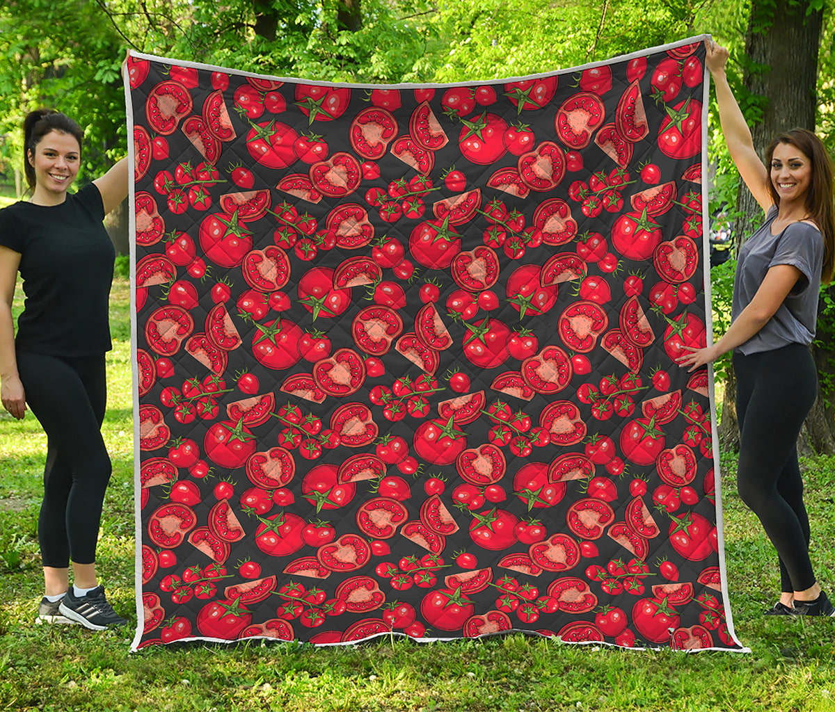 Red Ripe Tomatoes Pattern Print Quilt