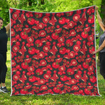 Red Ripe Tomatoes Pattern Print Quilt