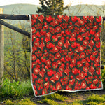 Red Ripe Tomatoes Pattern Print Quilt