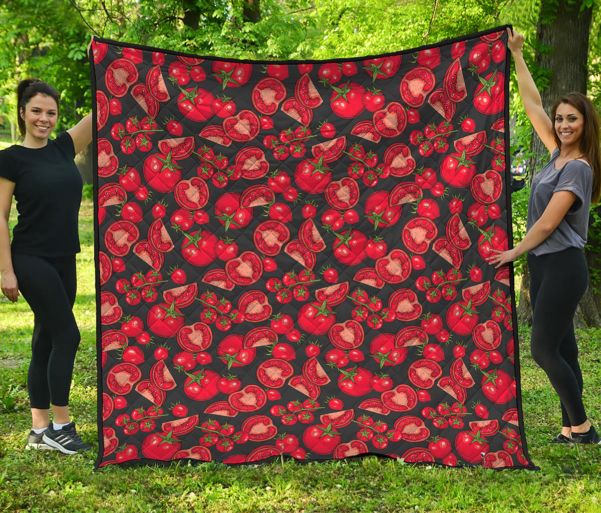Red Ripe Tomatoes Pattern Print Quilt