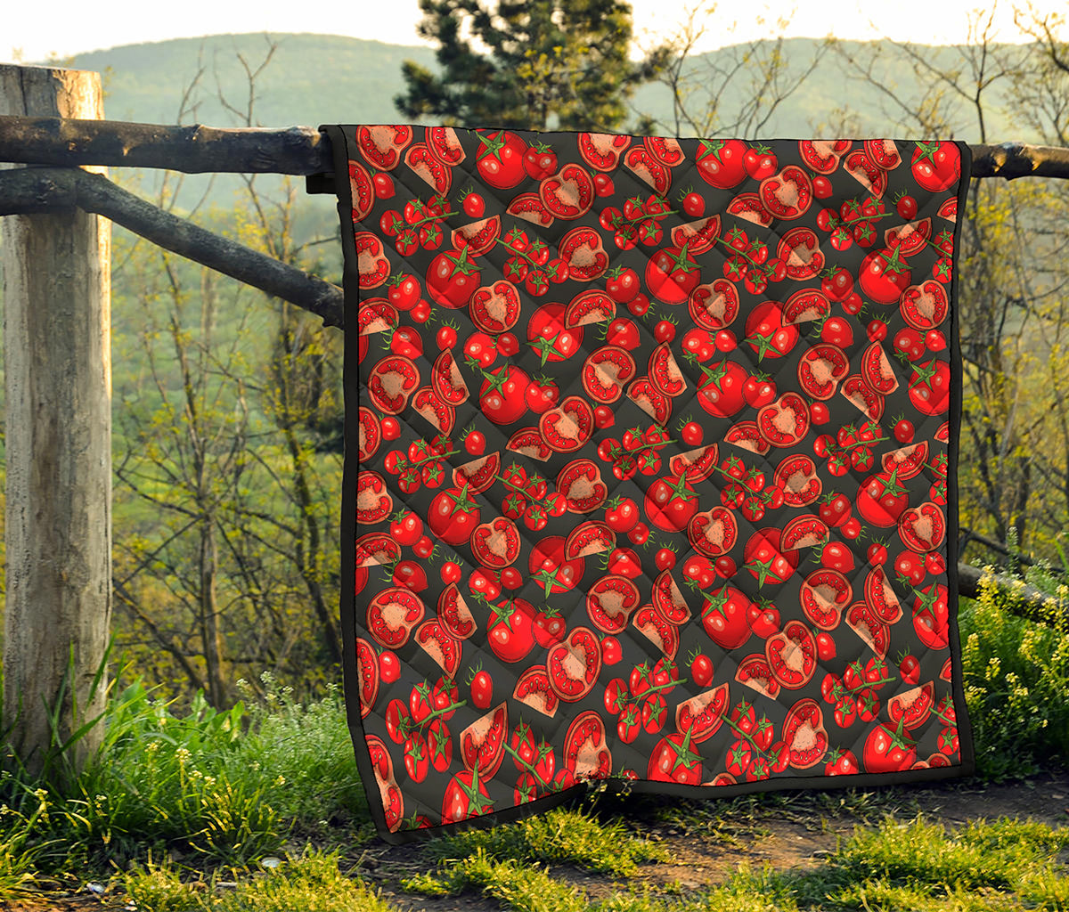 Red Ripe Tomatoes Pattern Print Quilt
