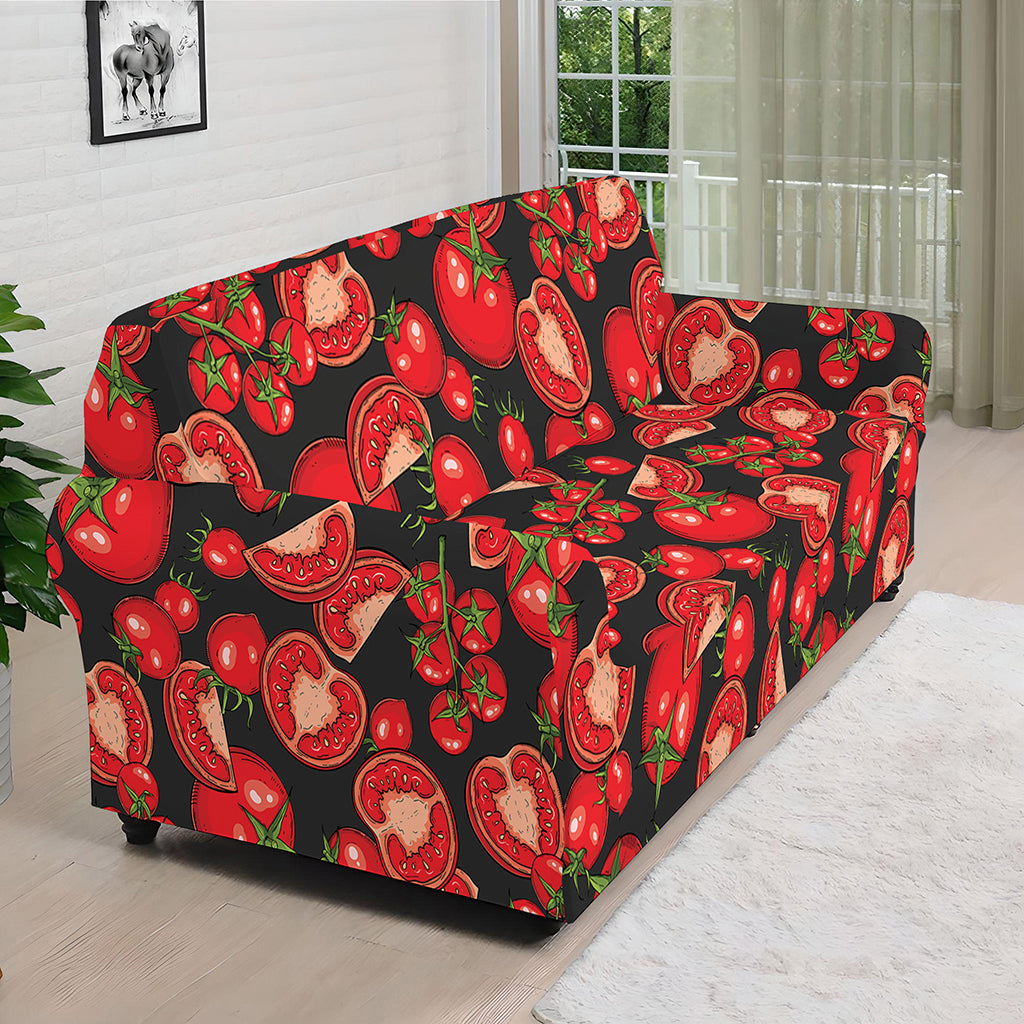 Red Ripe Tomatoes Pattern Print Sofa Cover
