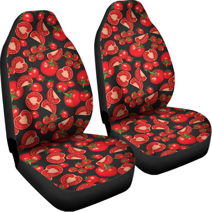 Red Ripe Tomatoes Pattern Print Universal Fit Car Seat Covers