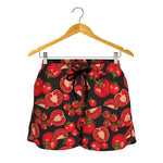 Red Ripe Tomatoes Pattern Print Women's Shorts
