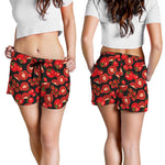 Red Ripe Tomatoes Pattern Print Women's Shorts
