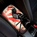 Red Rising Sun Samurai Print Car Center Console Cover