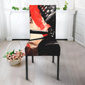 Red Rising Sun Samurai Print Dining Chair Slipcover