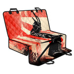 Red Rising Sun Samurai Print Pet Car Back Seat Cover