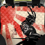 Red Rising Sun Samurai Print Pet Car Back Seat Cover