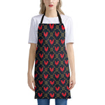 Red Rooster Pattern Print Apron