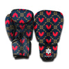 Red Rooster Pattern Print Boxing Gloves