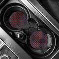 Red Rooster Pattern Print Car Coasters