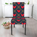 Red Rooster Pattern Print Dining Chair Slipcover