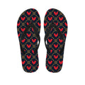 Red Rooster Pattern Print Flip Flops