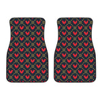 Red Rooster Pattern Print Front Car Floor Mats