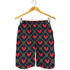 Red Rooster Pattern Print Men's Shorts