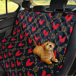 Red Rooster Pattern Print Pet Car Back Seat Cover