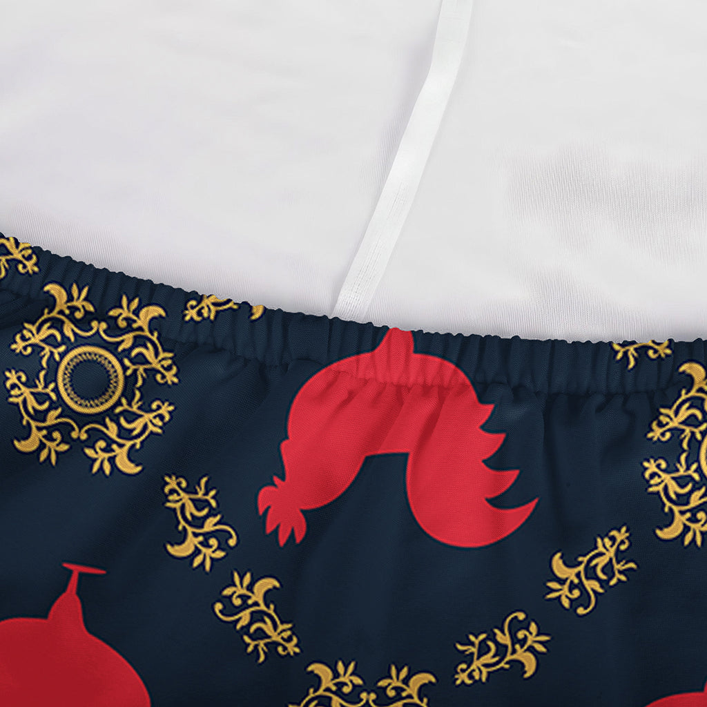 Red Rooster Pattern Print Sofa Cover
