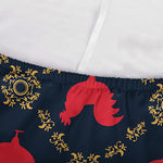 Red Rooster Pattern Print Sofa Cover