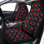 Red Rooster Pattern Print Universal Fit Car Seat Covers