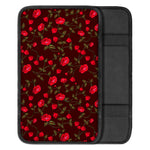Red Rose Floral Flower Pattern Print Car Center Console Cover