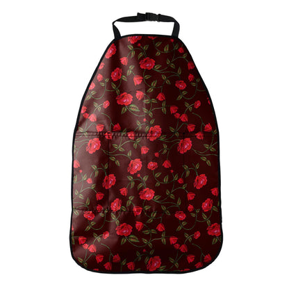 Red Rose Floral Flower Pattern Print Car Seat Organizers