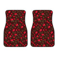 Red Rose Floral Flower Pattern Print Front Car Floor Mats