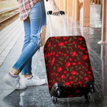 Red Rose Floral Flower Pattern Print Luggage Cover GearFrost