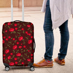 Red Rose Floral Flower Pattern Print Luggage Cover GearFrost