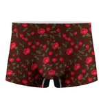 Red Rose Floral Flower Pattern Print Men's Boxer Briefs