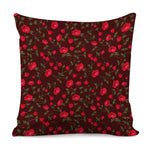 Red Rose Floral Flower Pattern Print Pillow Cover