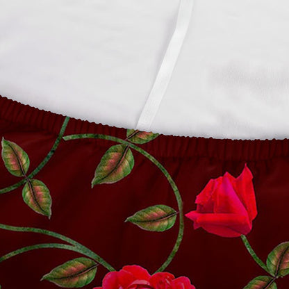 Red Rose Floral Flower Pattern Print Sofa Cover