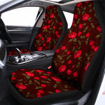 Red Rose Floral Flower Pattern Print Universal Fit Car Seat Covers