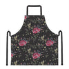 Red Rose Floral Pattern Print Apron