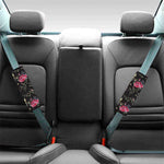 Red Rose Floral Pattern Print Car Seat Belt Covers