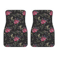 Red Rose Floral Pattern Print Front Car Floor Mats