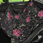 Red Rose Floral Pattern Print Pet Car Back Seat Cover