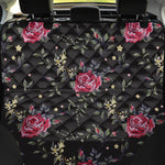 Red Rose Floral Pattern Print Pet Car Back Seat Cover