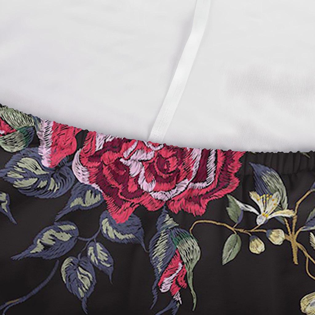 Red Rose Floral Pattern Print Sofa Cover